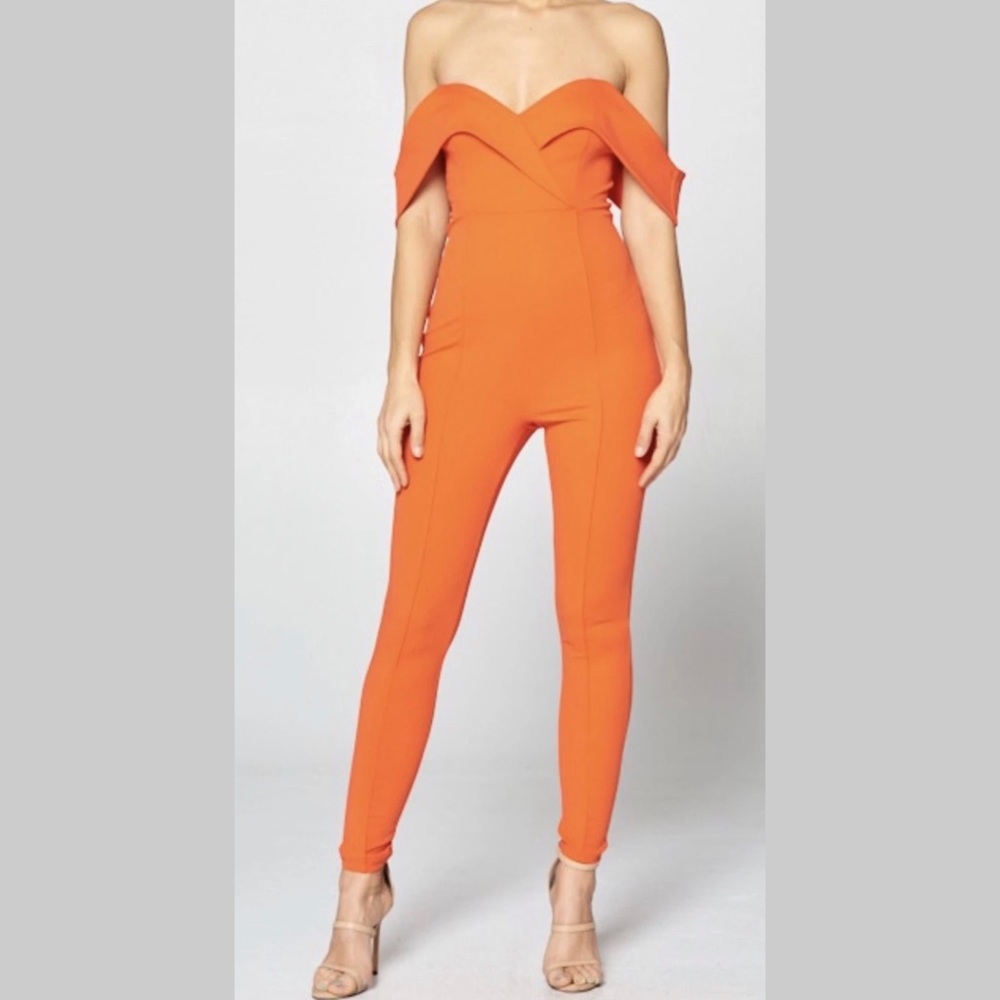 Tangerine Off the shoulder amazing stretch